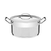 Caçarola Professional Funda Em Aço Inox Fundo Triplo Com Tampa Plana Detalhe Satinado 24 - 1