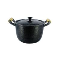 Caldeirão Alumínio Fundido Craqueado Alça de Madeira 12cm - 3