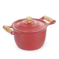 Caldeirão Alumínio Fundido Craqueado Alça de Madeira 14cm - 1