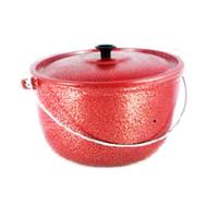 Caldeirão Alumínio Fundido Craqueado Alça Galvanizada 22cm - 1