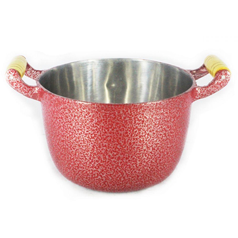 Caldeirão Alumínio Fundido Craqueado Alça de Madeira 26cm - 2