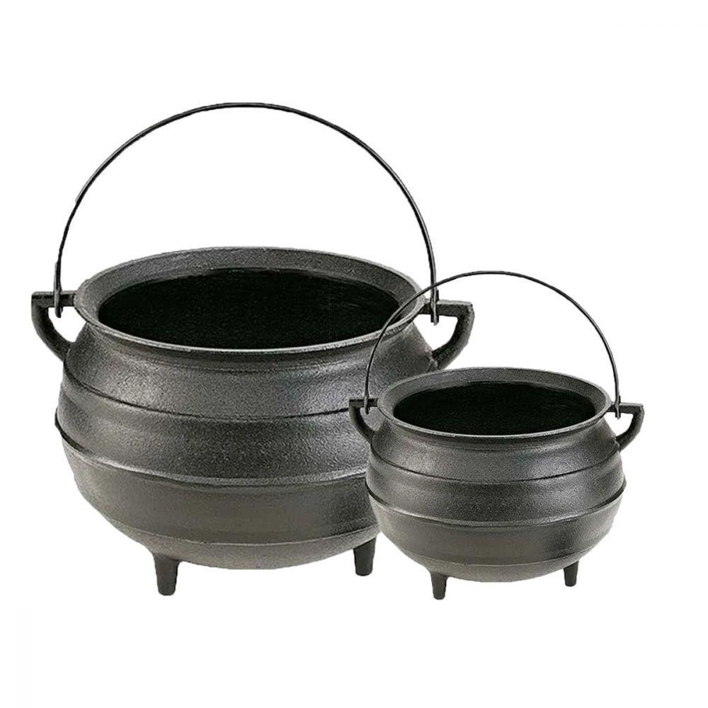 Kit 2 Caldeirão Panela Extramil Tripé Ferro Fundido 1L E 4L. - 1