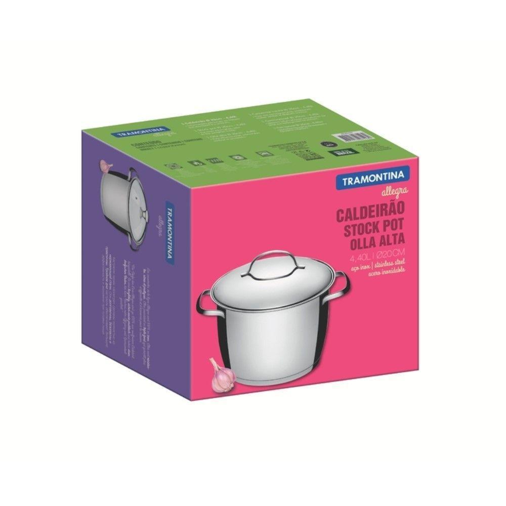 Caldeirão Allegra Aço Inox Fundo Triplo 20Cm 4,4L Tramontina - 7