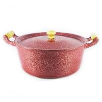 Caçarola Panela Reta Craqueada De Alumínio 38Cm Vermelho - 1