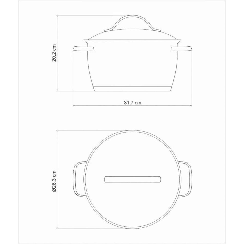 Caçarola Funda Tramontina Allegra Em Aço Inox Com Fundo Triplo 24 Cm 5,7 L Tramontina - 8