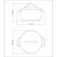 Caçarola Funda Tramontina Allegra Em Aço Inox Com Fundo Triplo 24 Cm 5,7 L Tramontina