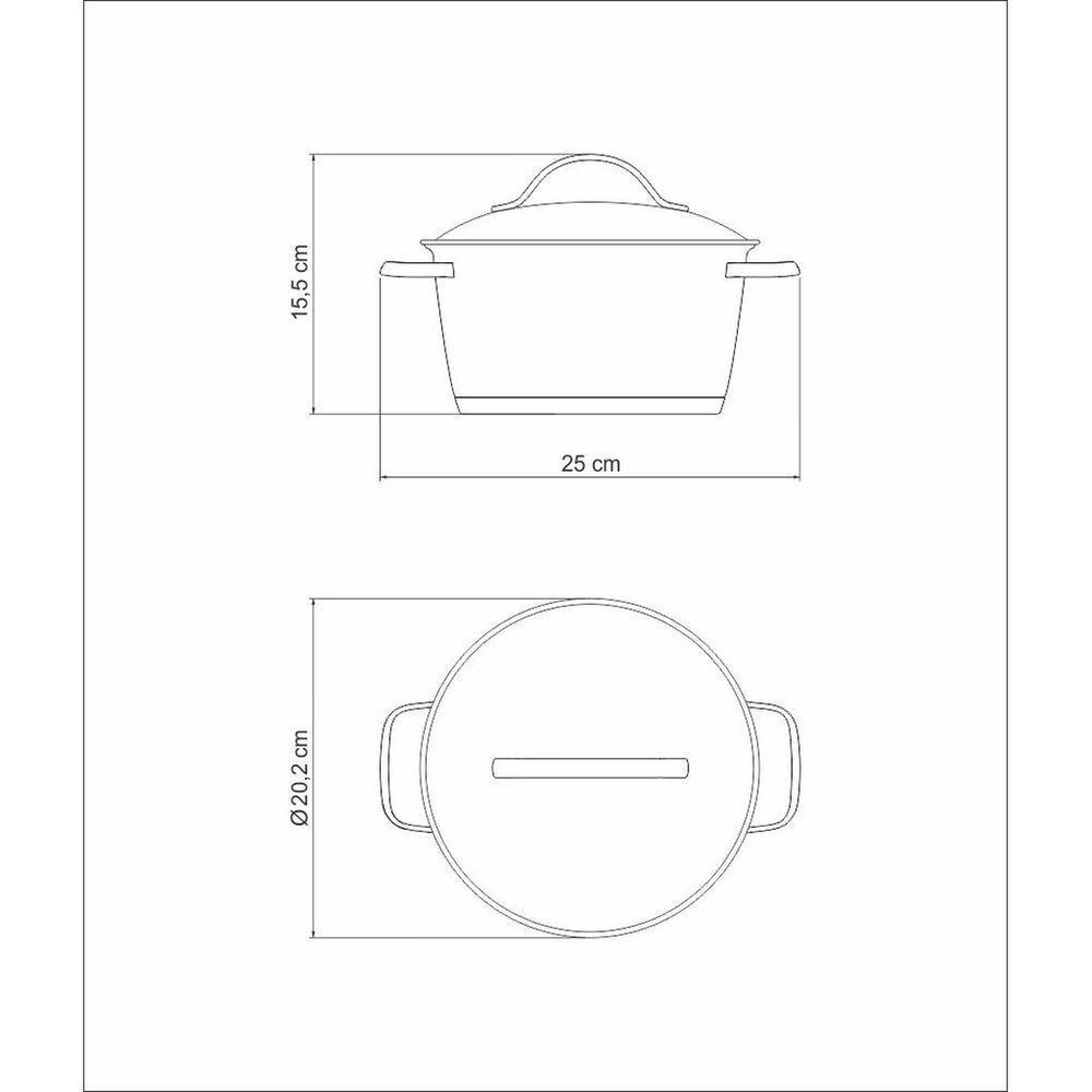 Caçarola Funda Tramontina Allegra Em Aço Inox Com Fundo Triplo 18 Cm 2,2 L Tramontina - 8