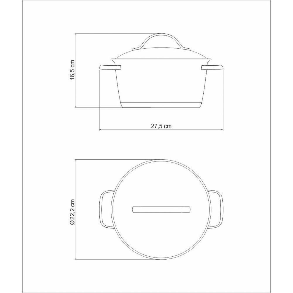 Caçarola Funda Tramontina Allegra Em Aço Inox Com Fundo Triplo 20 Cm 3,1 L Tramontina - 9