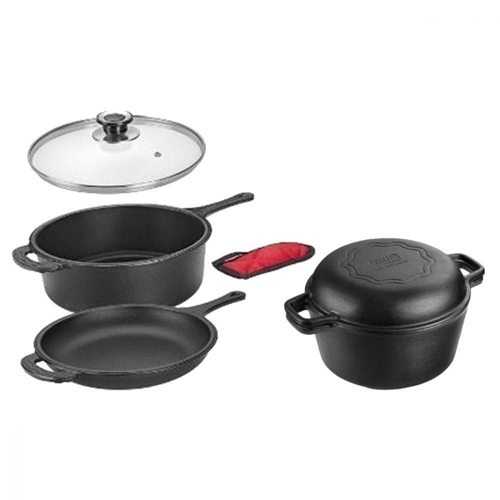 Kit Caçarola E Frigideira Multiuso + Forno Holandês 5L. - 1