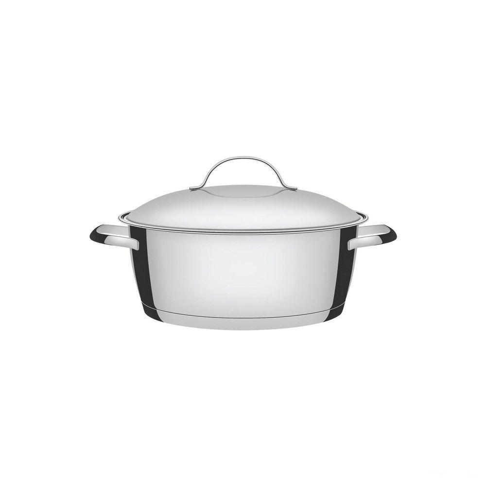Caçarola Rasa Tramontina Allegra Em Aço Inox Com Fundo Triplo 22 Cm 3,3 L Tramontina. - 1