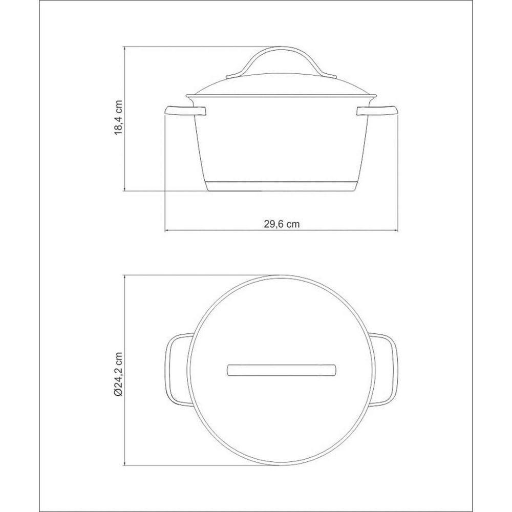 Caçarola Funda Tramontina Allegra Em Aço Inox Com Fundo Triplo 22 Cm 4,2 L Tramontina - 9