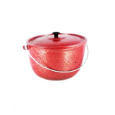 Caldeirão Alumínio Alça Galvanizada 20Cm Vermelho