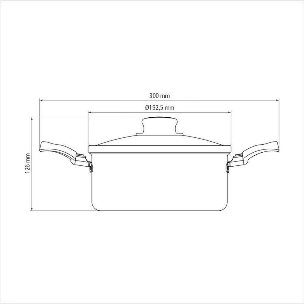 Caçarola Turim Tramontina Em Alumínio Grafite Com Revestimento Interno Antiaderente 18cm Tramontina - 2