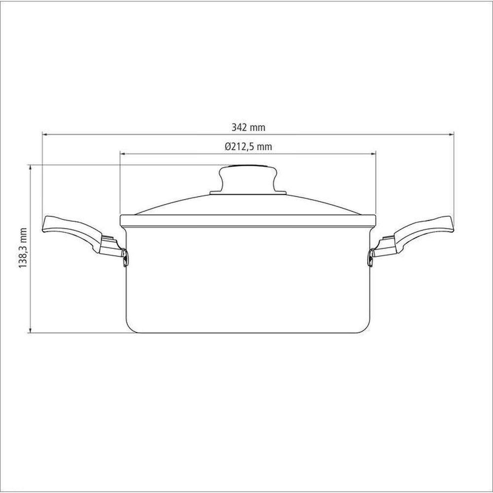Caçarola Turim Tramontina Em Alumínio Grafite Com Revestimento Interno Antiaderente 20cm Tramontina - 2