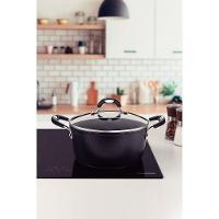 Caçarola Mônaco Induction Alumínio Revestimento Antiaderente Starflon Preto 24 Cm 4,5 L - 3