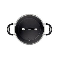 Caçarola Mônaco Induction Alumínio Revestimento Antiaderente Starflon Preto 24 Cm 4,5 L - 5