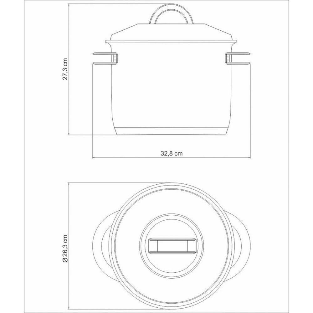 Caldeirão Tramontina Solar Em Aço Inox Fundo Triplo Com Tampa E Alças 24 Cm 9,6 L Tramontina - 5