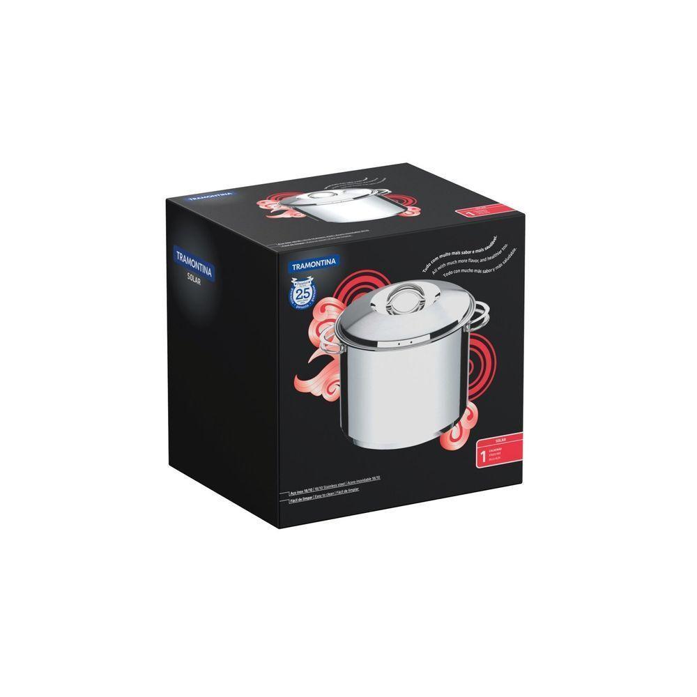 Caldeirão Tramontina Solar Em Aço Inox Fundo Triplo Com Tampa E Alças 24 Cm 9,6 L Tramontina - 9