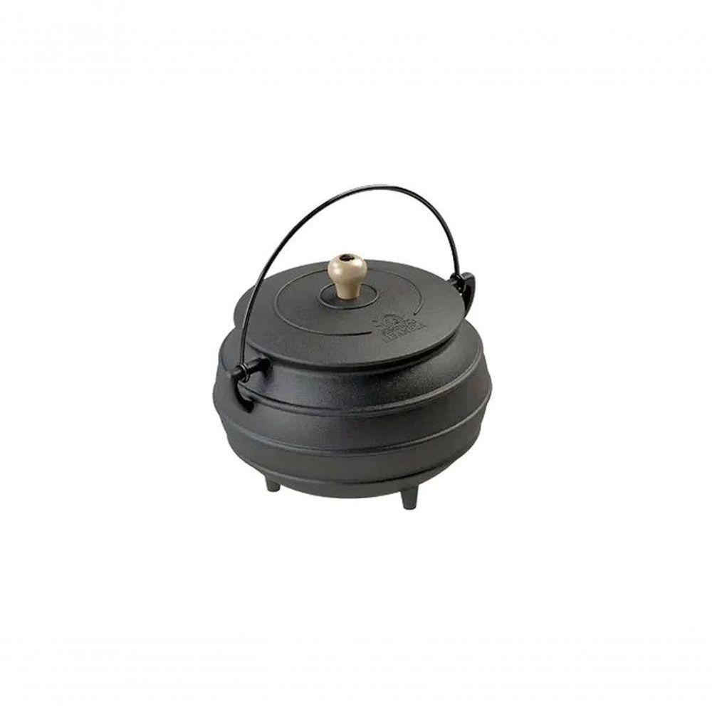 Panela Caldeirão Tripé Tradição Ferro Fundido Com Tampa 2 L - 1