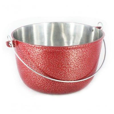 Caldeirão Alumínio Alça Galvanizada Vermelho 20Cm