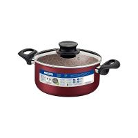 Caçarola Paris Antiaderente Starflon Max Vermelho Com Tampa De Vidro 18 Cm 2,1 L - 5