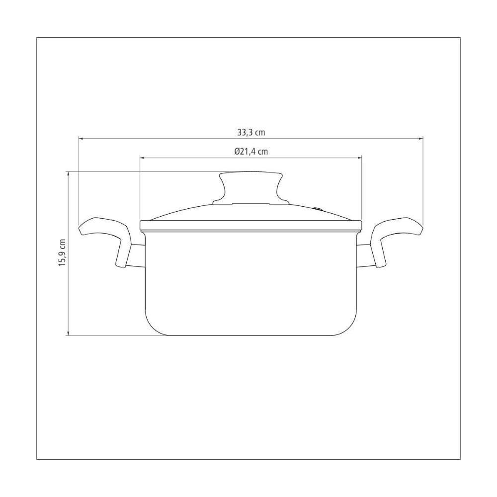 Caçarola Tramontina Paris Antiaderente Starflon Com Tampa D - 9