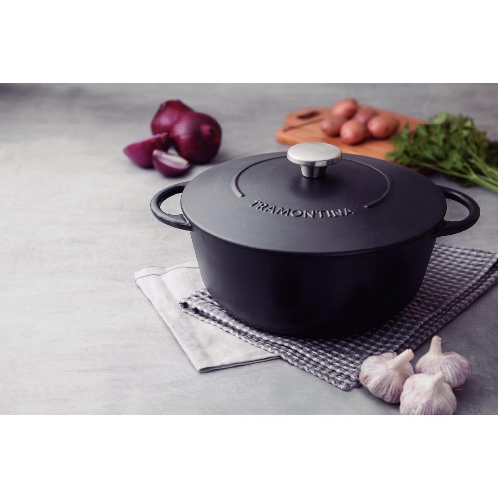 Caçarola Trento Em Ferro Esmaltado Com Interno Em Antiaderente Starflon Excellent 28 Cm 6 L - 5