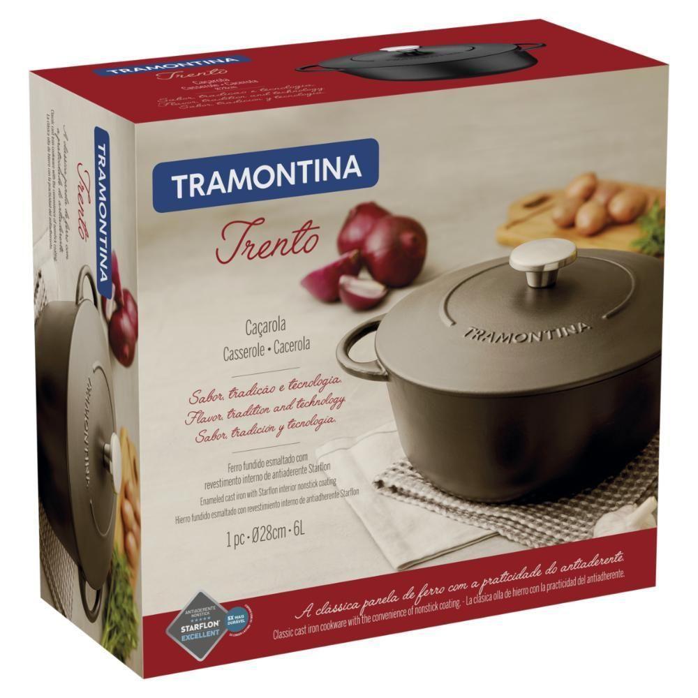 Caçarola Trento Em Ferro Esmaltado Com Interno Em Antiaderente Starflon Excellent 28 Cm 6 L - 6