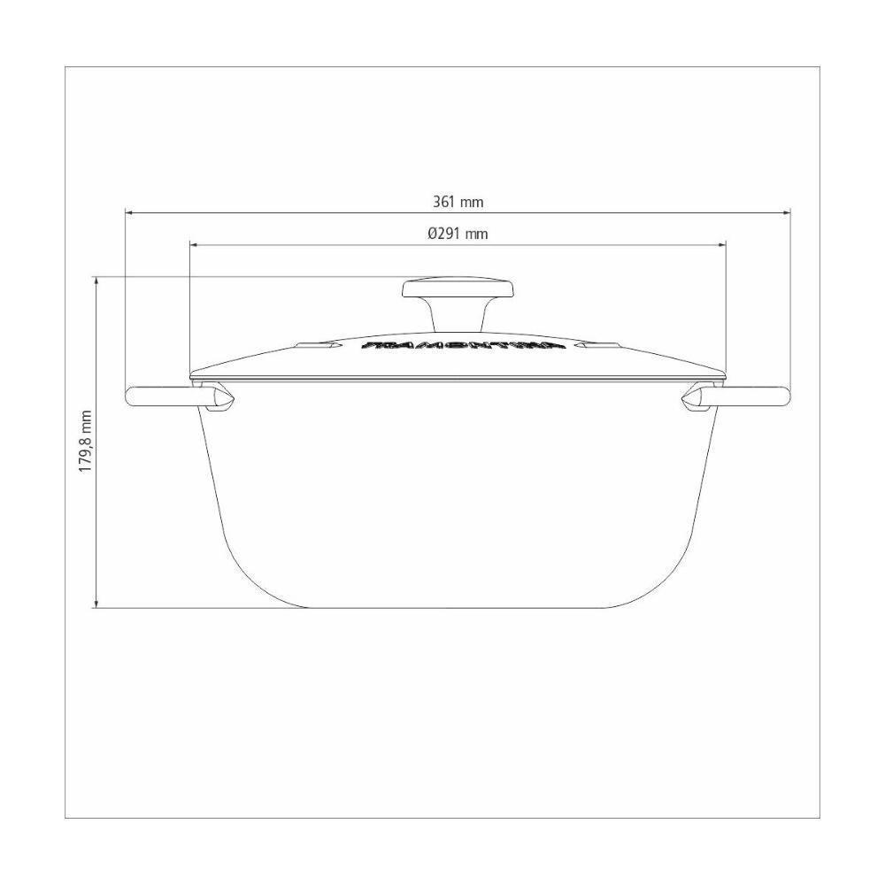 Caçarola Trento Em Ferro Esmaltado Com Interno Em Antiaderente Starflon Excellent 28 Cm 6 L - 7