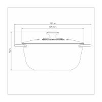 Caçarola Trento Em Ferro Esmaltado Com Interno Em Antiaderente Starflon Excellent 28 Cm 6 L - 8