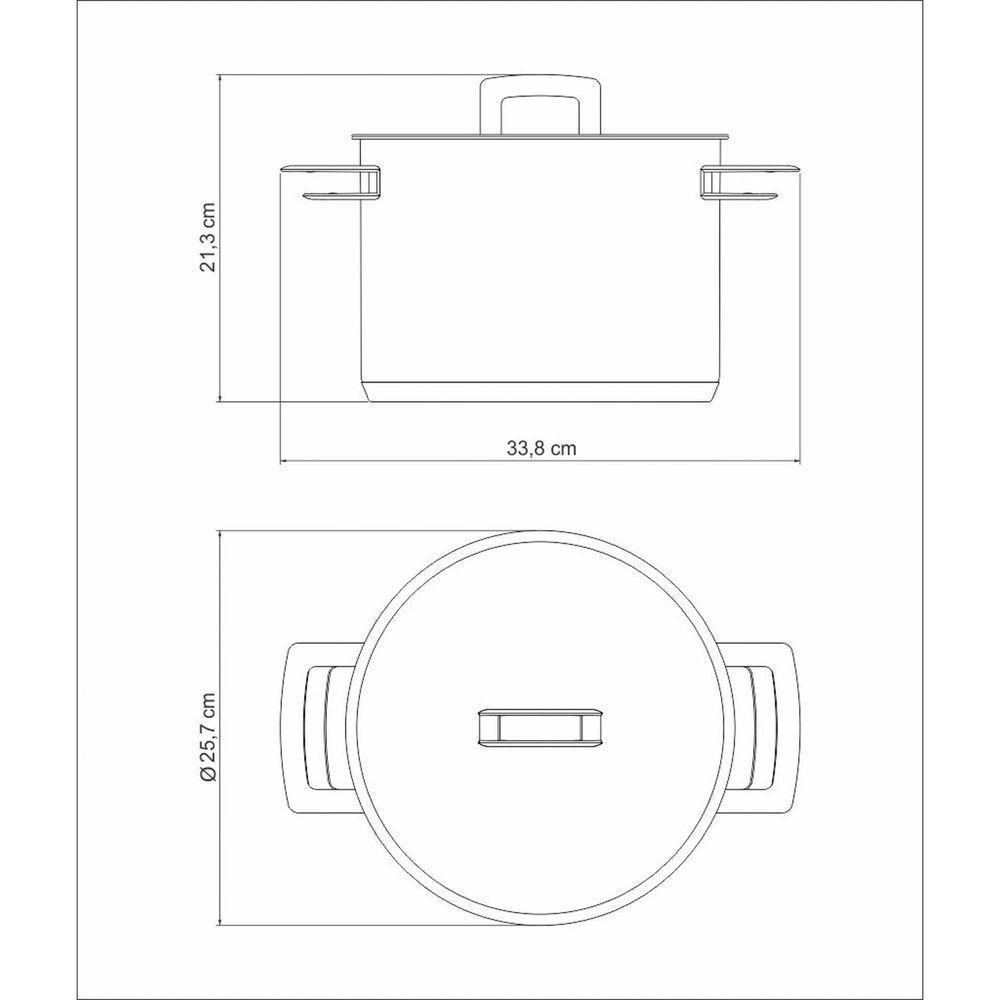 Caldeirão Tramontina Brava Em Aço Inox Fundo Triplo Com Tampa Plana E Alças 24 Cm 7,7 L Tramontina - 5