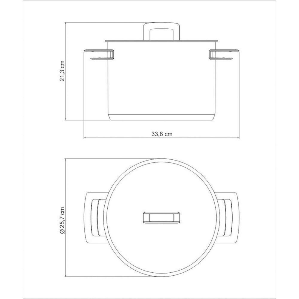 Caldeirão Tramontina Brava Em Aço Inox Fundo Triplo Com Tampa Plana E Alças 24 Cm 7,7 L Tramontina - 10