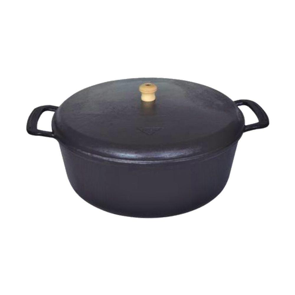 Caçarola Alça Fixa E Tampa De Ferro Fundido 36cm - 1
