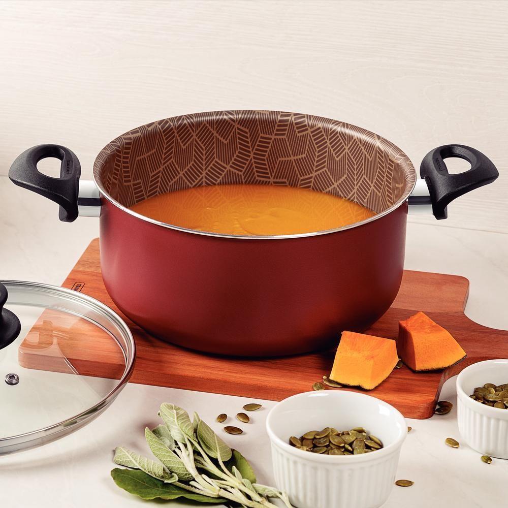 Caçarola Paris Alumínio Antiaderente Vermelho 18cm 2,1l Patv1 - Tramontina 20520718 - 2