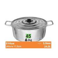 Cacarola Aluminio Batido Nr 45 Aluminio Jalice 1-01-45 - 1