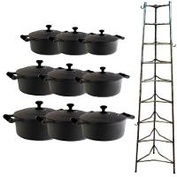 Jogo Caçarola De Silicone Preto T/f 16 Ao 32cm - 1