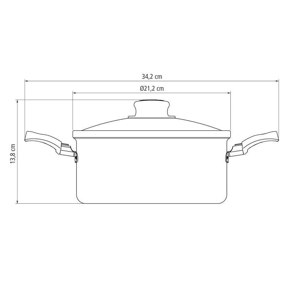 Caçarola Turim Alumínio Antiaderente Chumbo 20cm 2,8l Ptc2 - Tramontina 20261620 - 5
