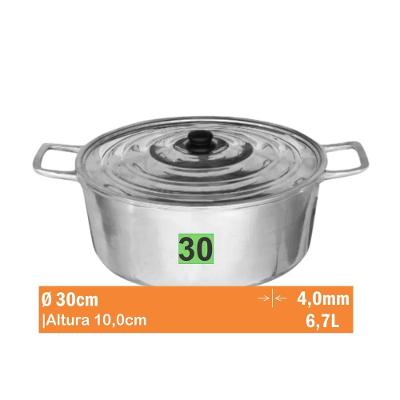 Cacarola Aluminio Batido Nr 30 Aluminio Jalice 1-01-30
