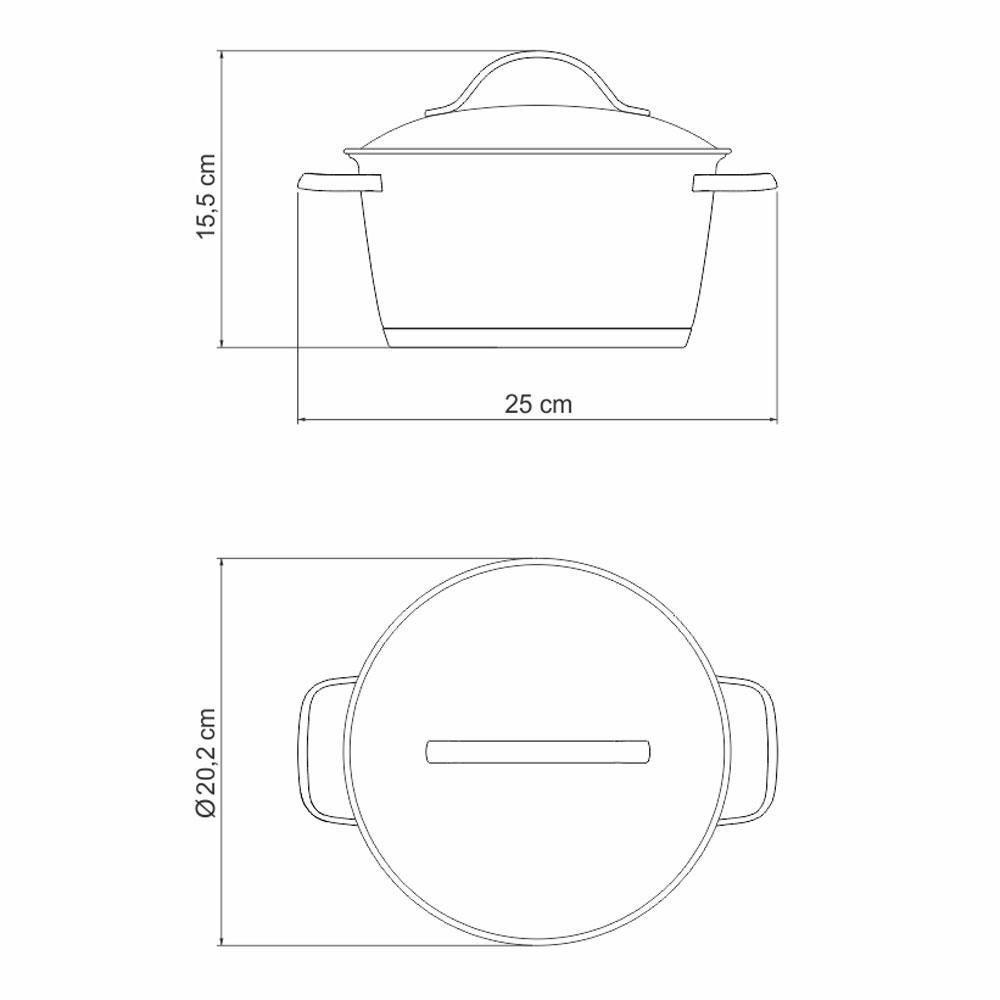 Caçarola Funda Allegra Aço Inox Fundo Triplo Fogões De Indução 18 Cm 2,2l - Tramontina 62654181 - 4