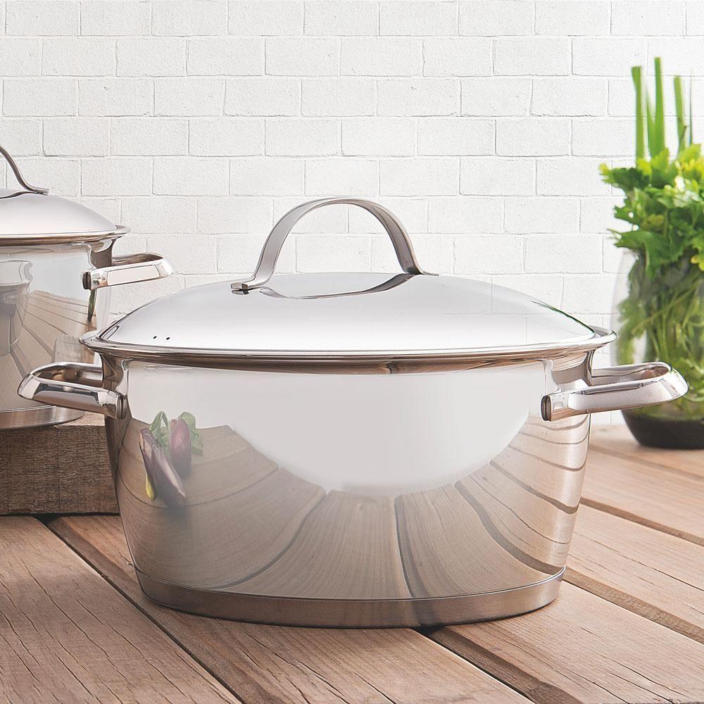 Conjunto De Caçarolas Allegra Inox 2 Peças Fundo Triplo 18 E 22 Cm - Tramontina - 3