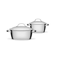 Conjunto De Caçarolas Allegra Inox 2 Peças Fundo Triplo 18 E 22 Cm - Tramontina - 1
