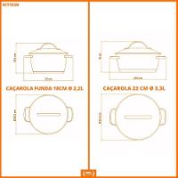 Conjunto De Caçarolas Allegra Inox 2 Peças Fundo Triplo 18 E 22 Cm - Tramontina - 5