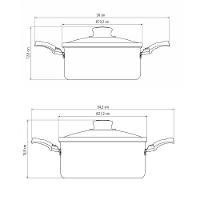 Jogo De Caçarolas Turim 2 Peças Alumínio Antiaderente 18cm E 20cm Chumbo Ptc - Tramontina - 6