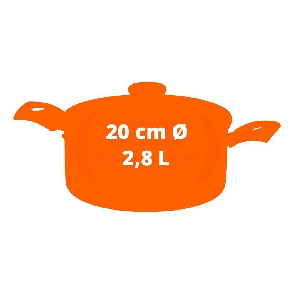 Caçarola Turim Alumínio Antiaderente Vermelho 20cm 2,8l Ptv2 - Tramontina 20261720 - 6