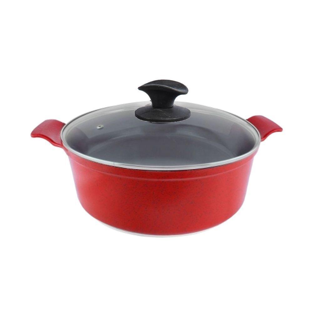 Caçarola Vermelha Antiaderente Em Cerâmica Javali Aa 24Cm - 1
