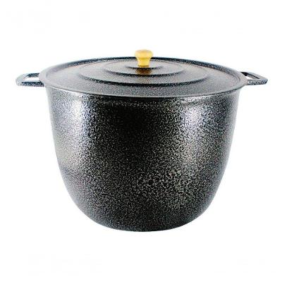 Caldeirão Alça Alumínio Com Tampa 16,7L Preto 34Cm