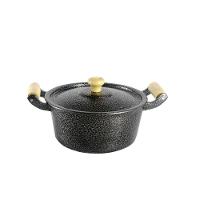 Caçarola Panela Reta Craqueada De Alumínio 34Cm Preto - 1