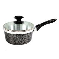 Caçarola Alumínio Usinado Com Tampa Preto Craqueado Cb 20cm - 1