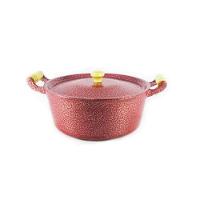 Caçarola Panela Reta Craqueada De Alumínio 34Cm Vermelho - 1