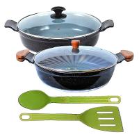 Jogo Frigideiras Antiaderente Em Cerâmica Aaeam 30Cm T04 N11 - 1